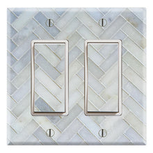 Load image into Gallery viewer, Architecture Marble Herringbone Tile Print