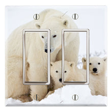 Load image into Gallery viewer, Polar Bear Family in Snow Arctic