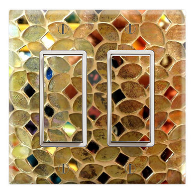 Mosaic Glass Texture Design Background Print