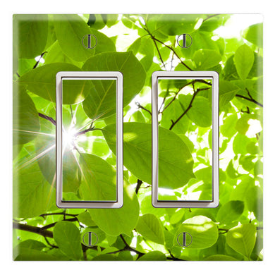 Green Leaves Sunlight Nature Wallpaper Print
