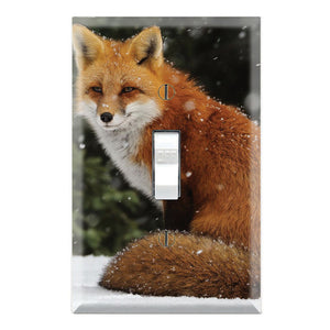 Red Fox Winter Falling Snow